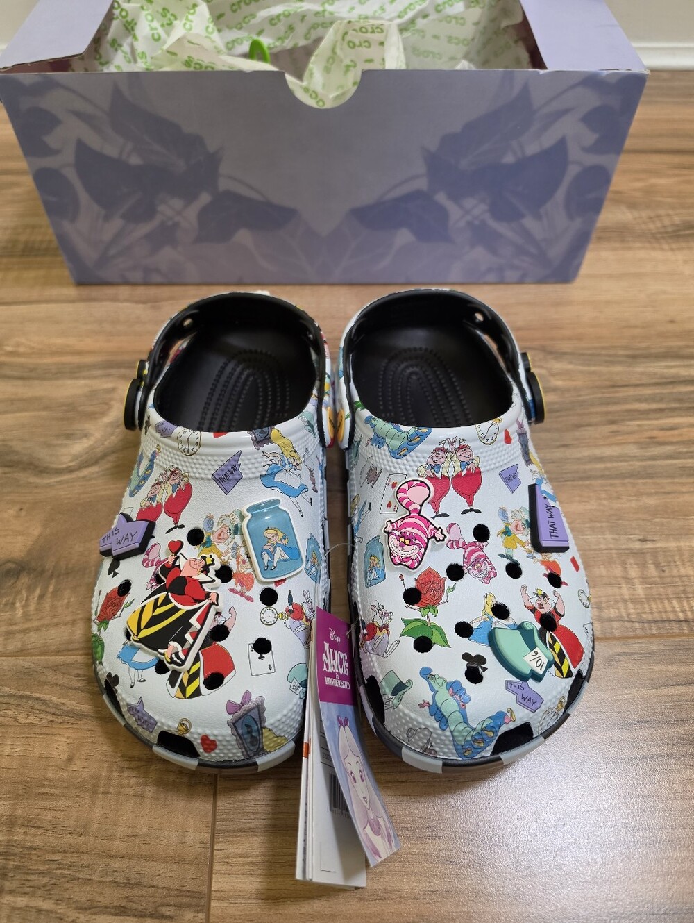 New Disney Alice in Wonderland Crocs Classic Clog